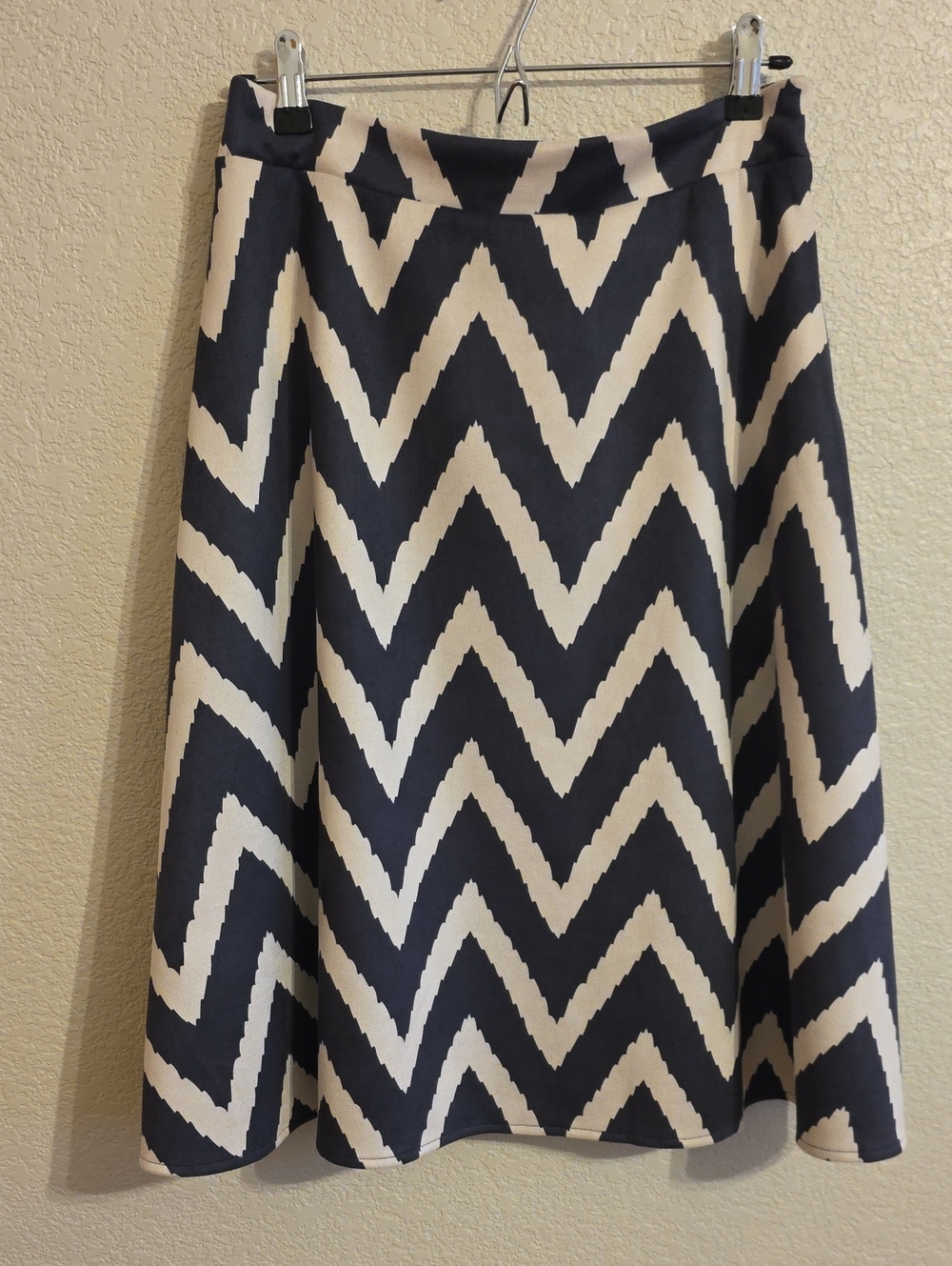 Molly Bracken Grey and White zig zag skirt